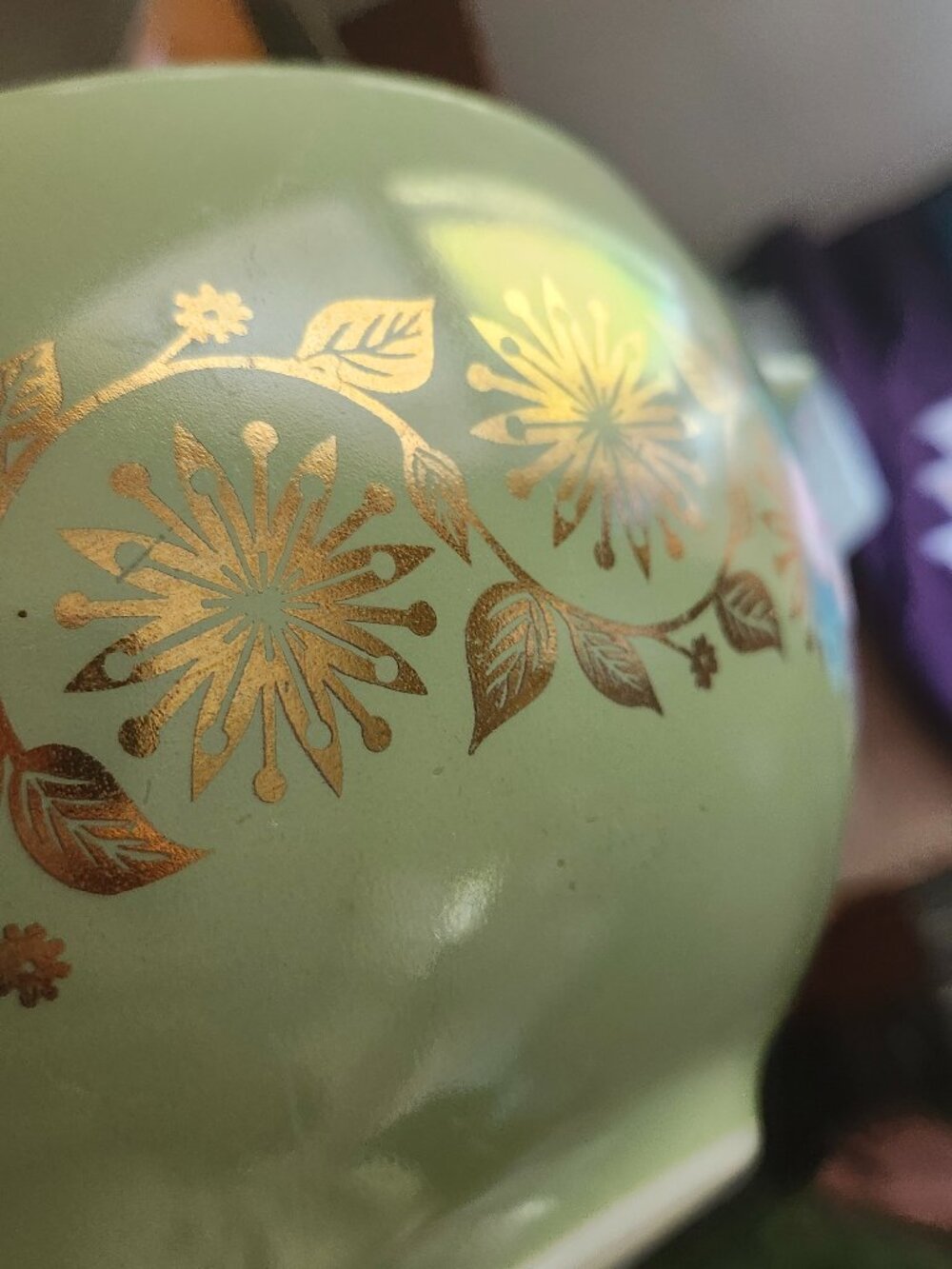 Pyrex green medallion Cinderella 443